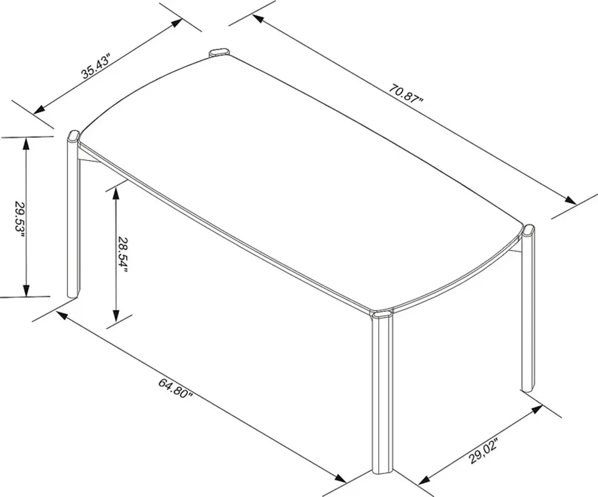 Demerest V Black Dining Table