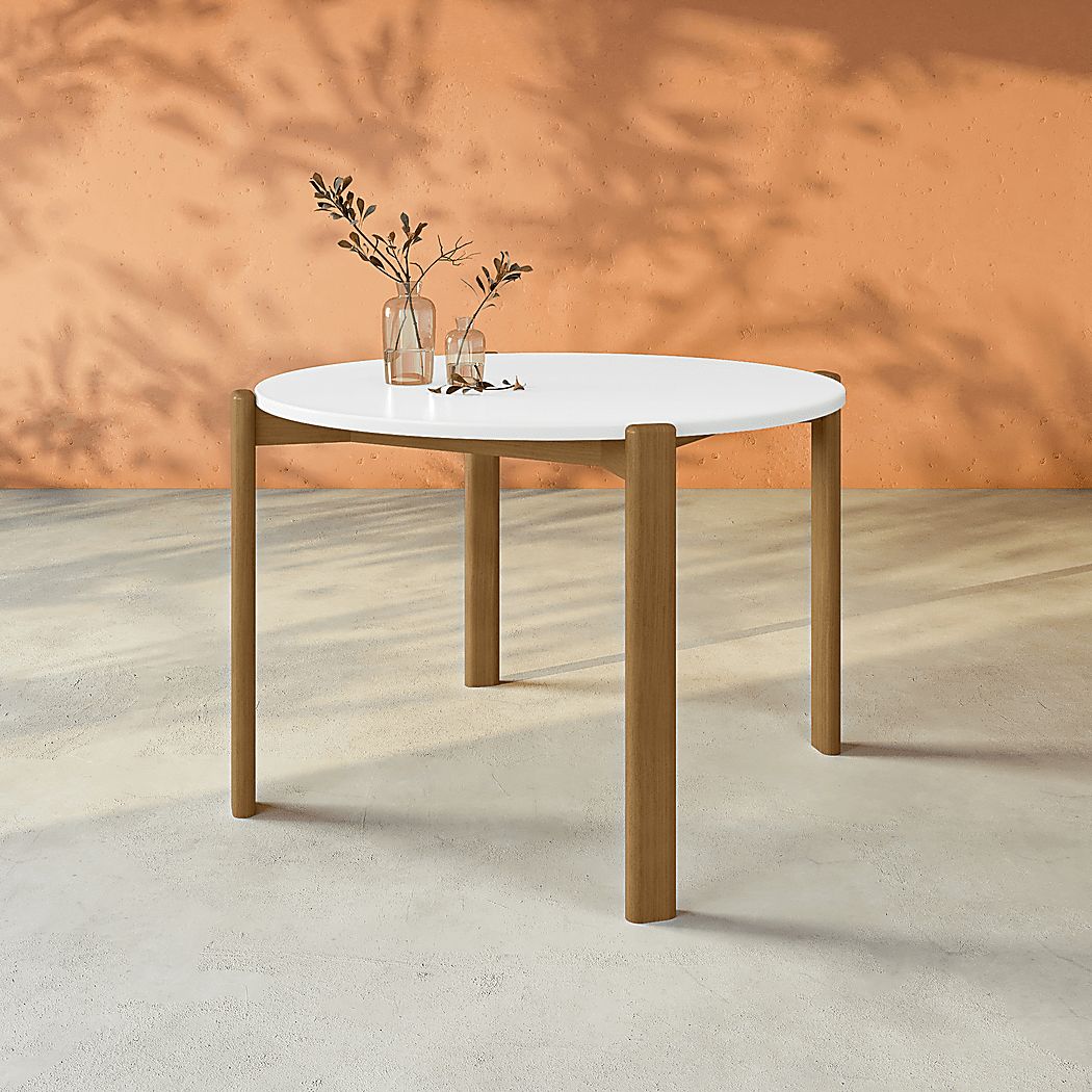 Demerest III White Dining Table