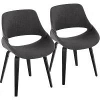 Stroble III Charcoal Dining Chair, Set of 2