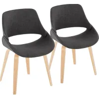 Stroble IV Charcoal Dining Chair, Set of 2