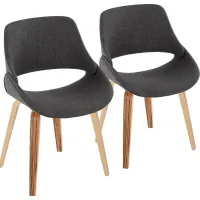 Stroble V Charcoal Dining Chair, Set of 2