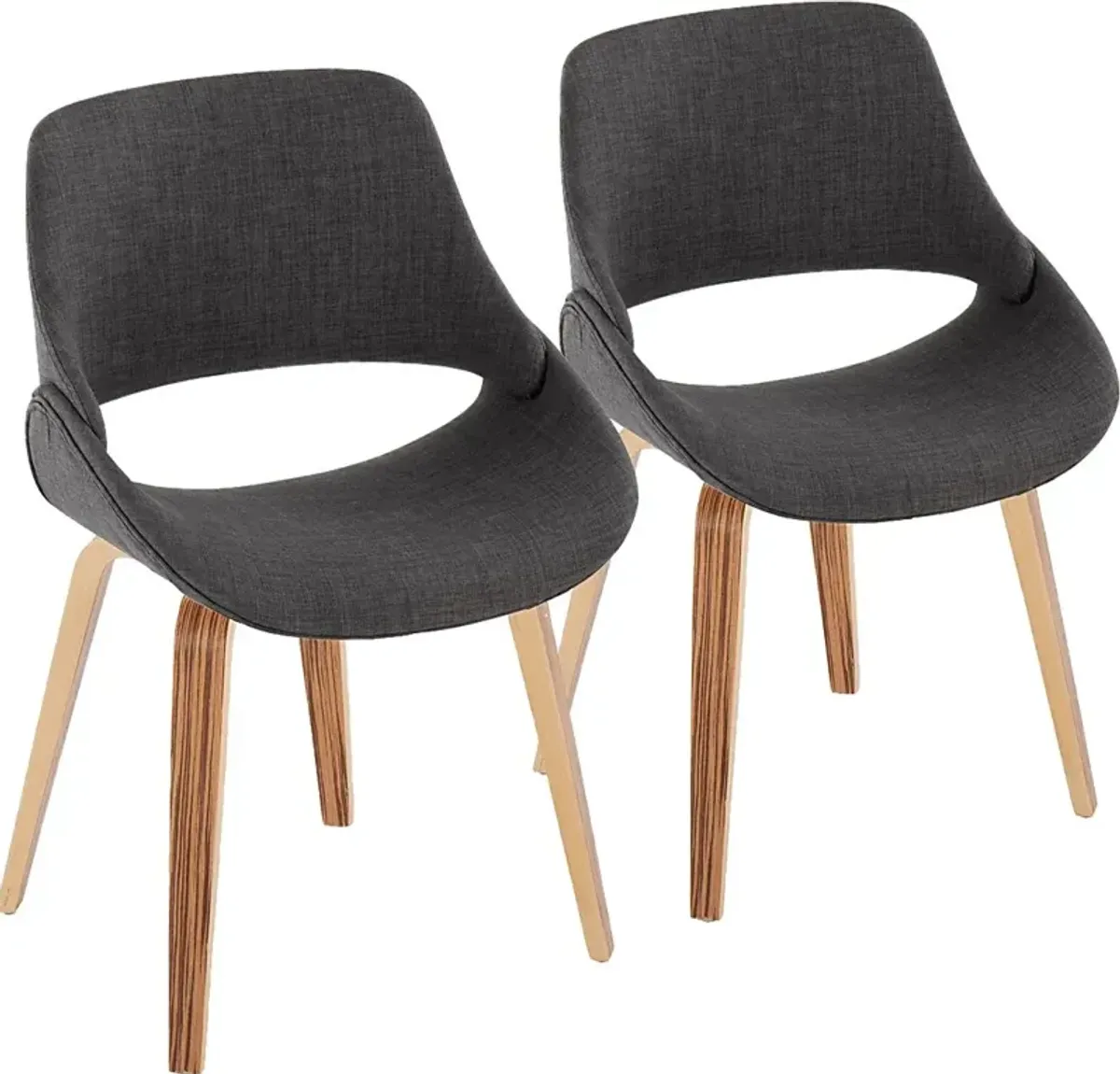 Stroble V Charcoal Dining Chair, Set of 2