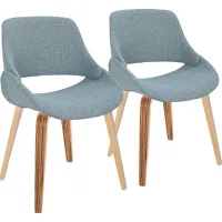 Stroble V Blue Dining Chair, Set of 2