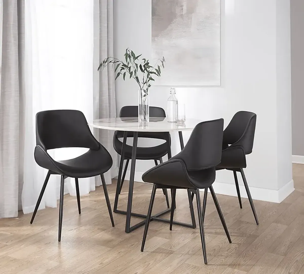 Stroble VI Black Dining Chair, Set of 2