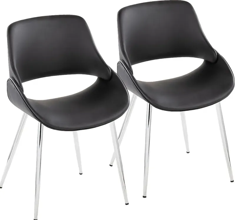 Stroble VII Black Dining Chair, Set of 2