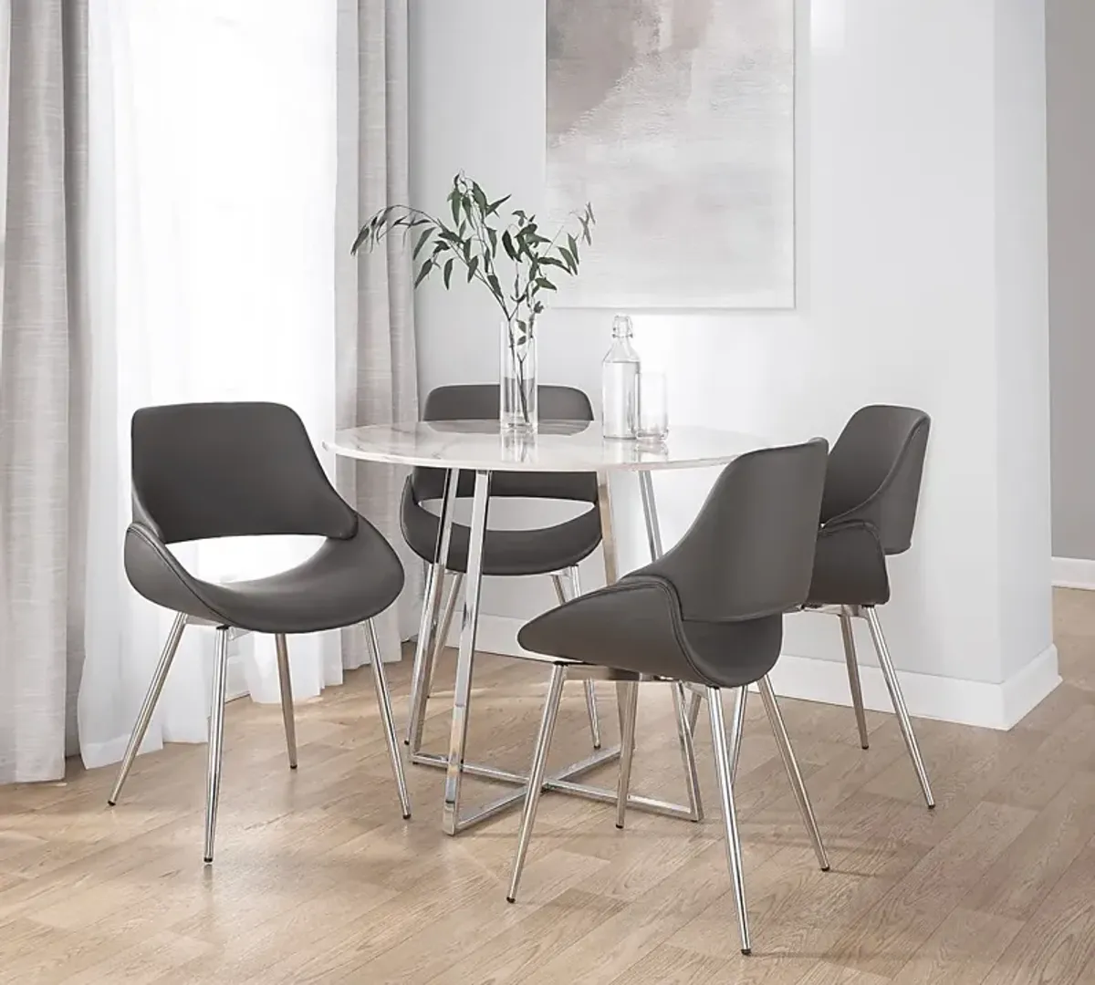 Stroble VII Gray Dining Chair, Set of 2