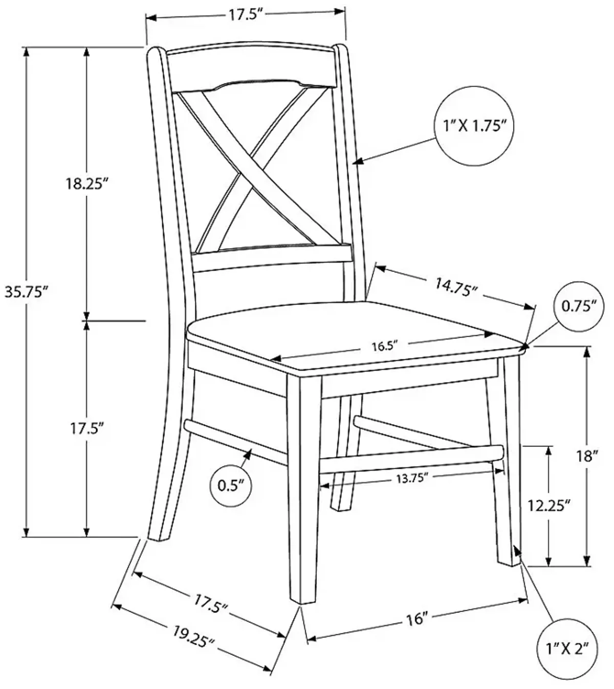 Oemlar White Side Chair, Set of 2