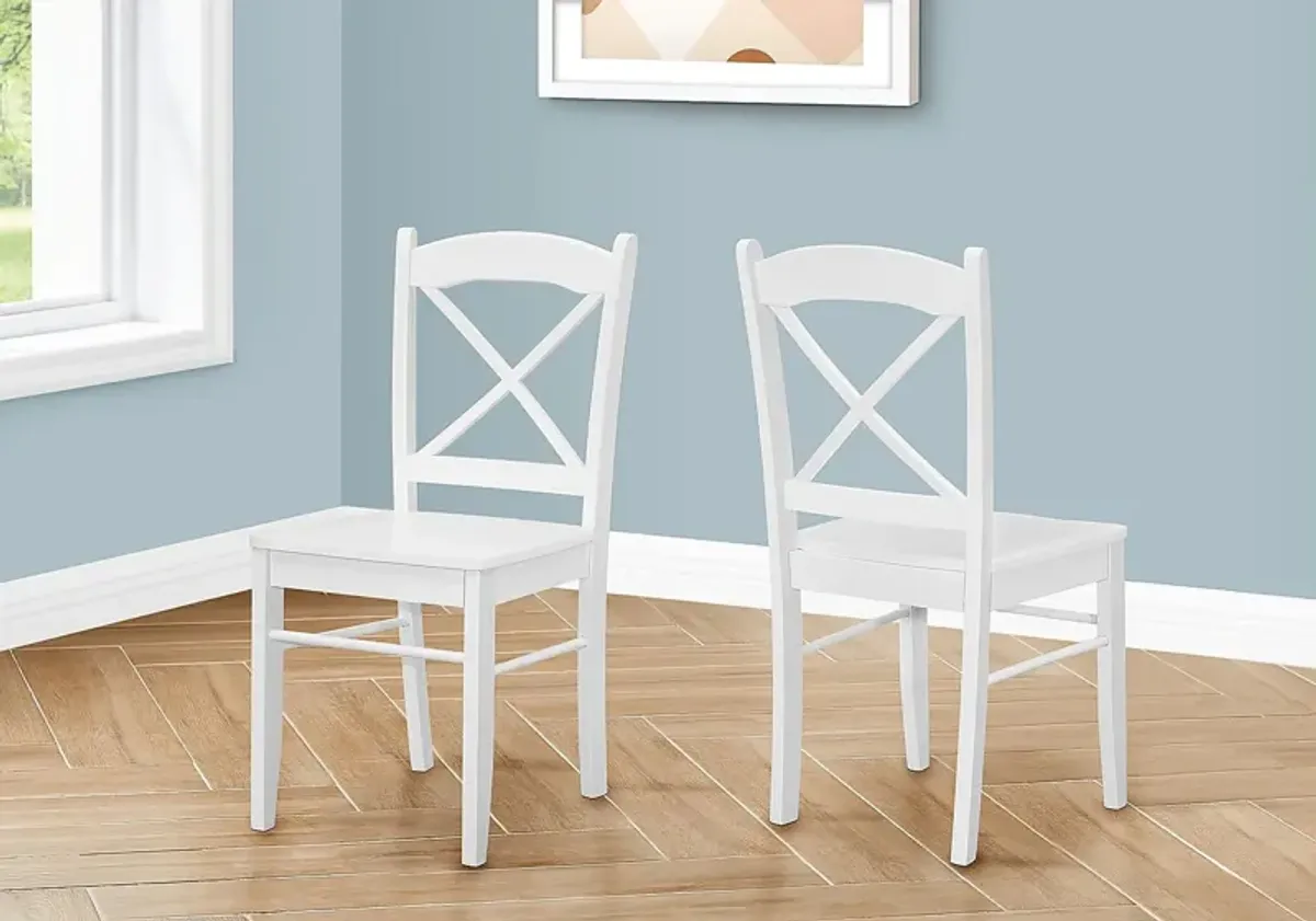 Oemlar White Side Chair, Set of 2