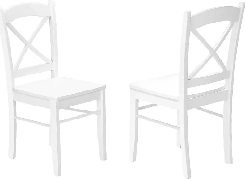 Oemlar White Side Chair, Set of 2