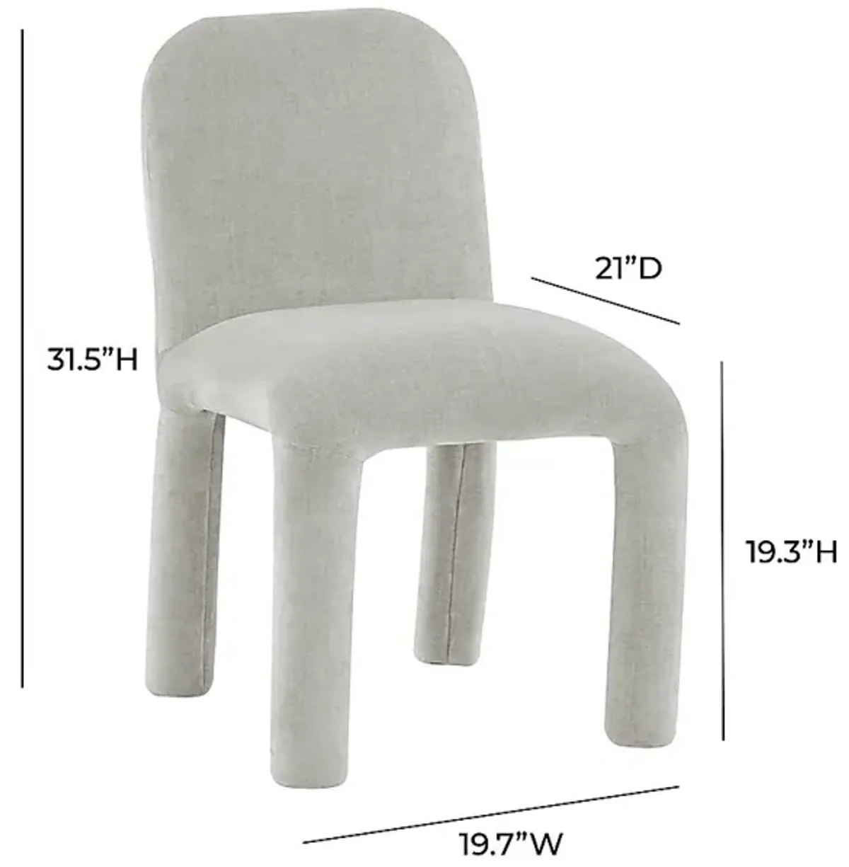 Mainmast Light Gray Side Chair