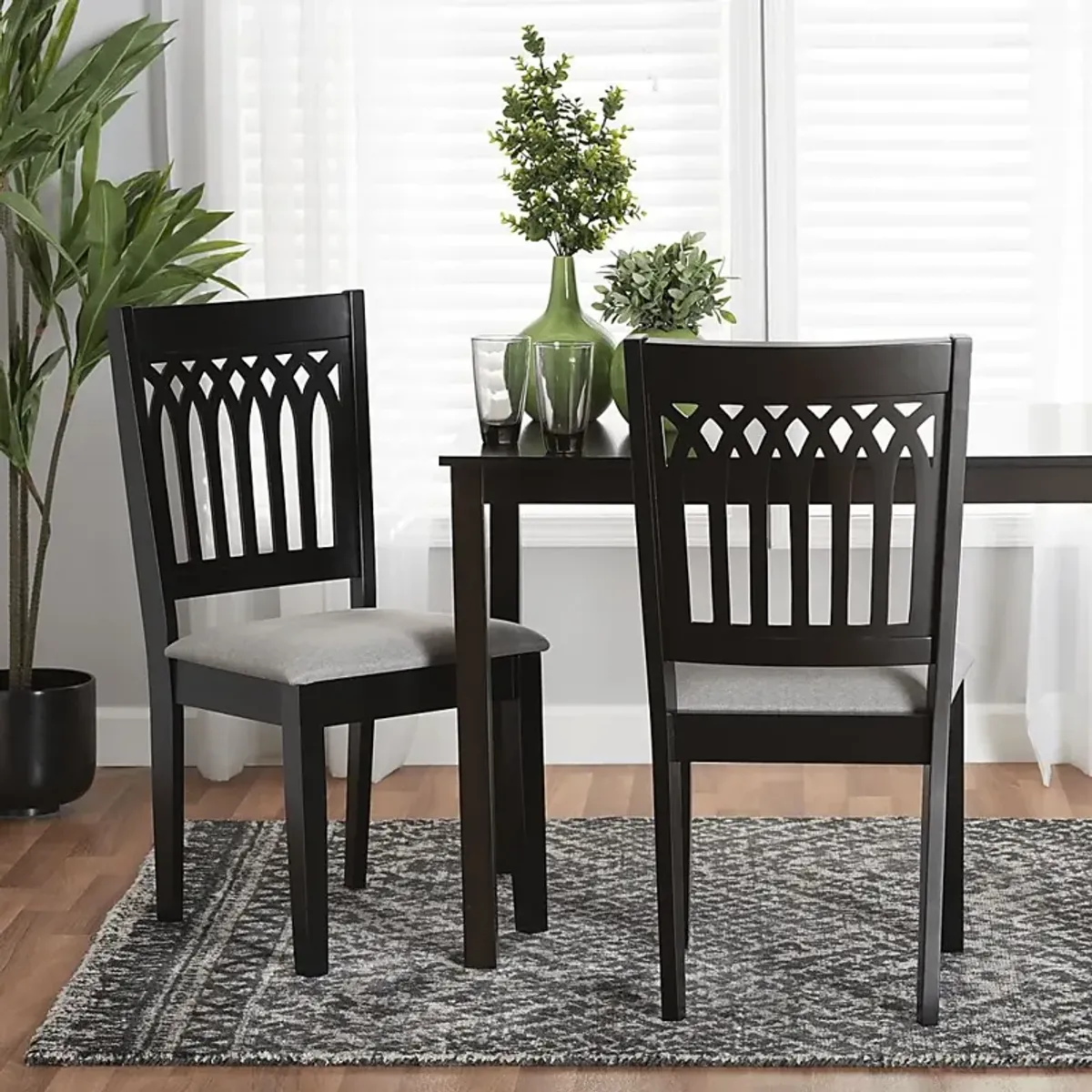 Salzedo Dark Brown Dining Chair, Set of 2