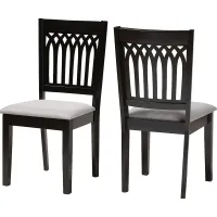 Salzedo Dark Brown Dining Chair, Set of 2