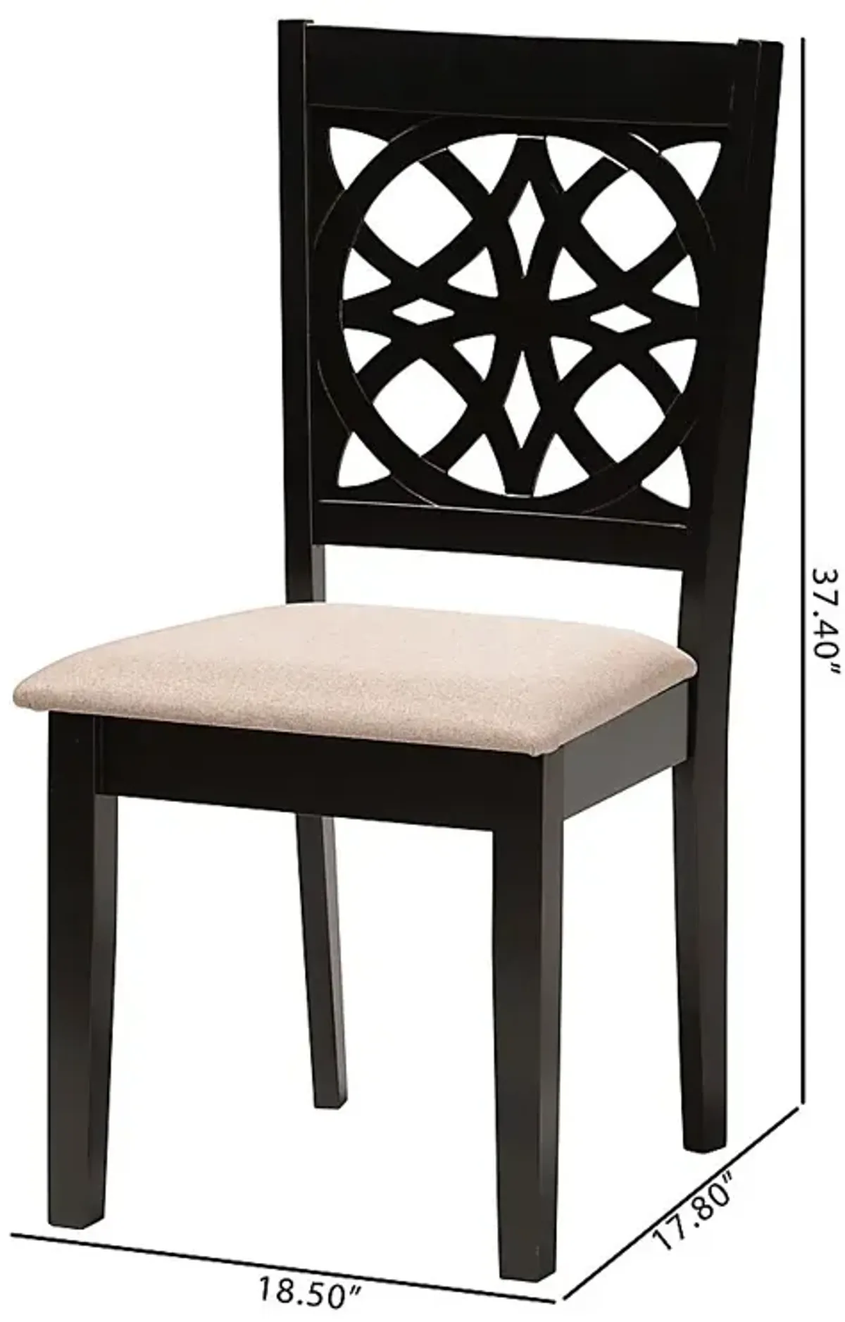 Sarria Brown Dining Chair, Set of 2