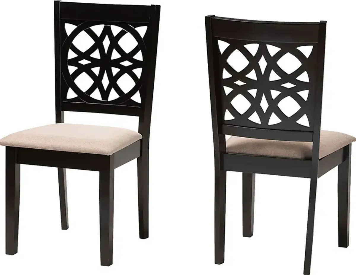 Sarria Brown Dining Chair, Set of 2