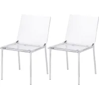 Migoya Chrome Dining Chair, Set of 2