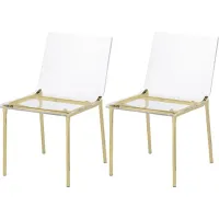 Migoya Gold Dining Chair, Set of 2