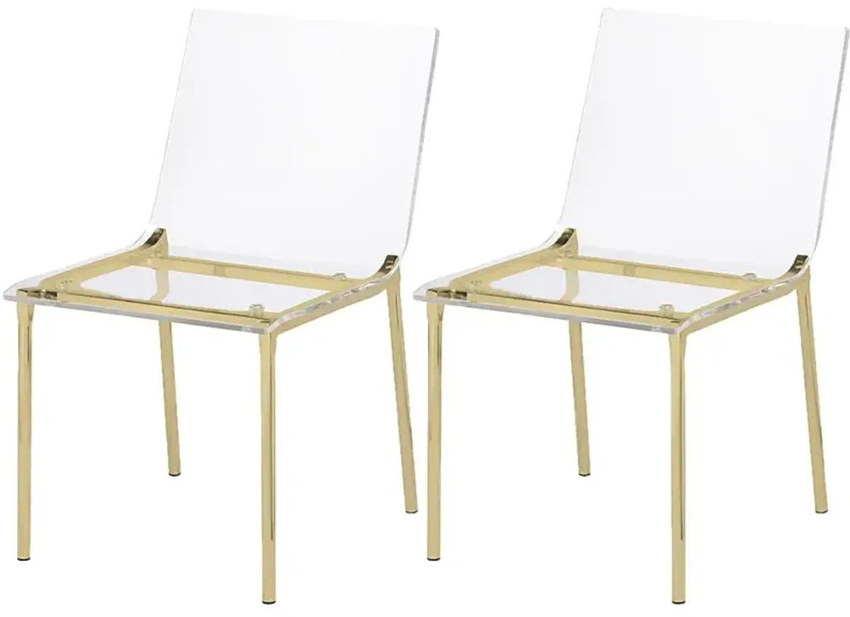 Migoya Gold Dining Chair, Set of 2