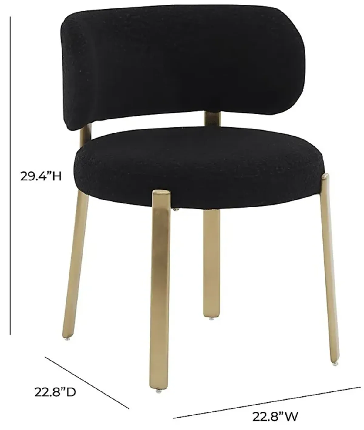 Vuemont Black Dining Chair