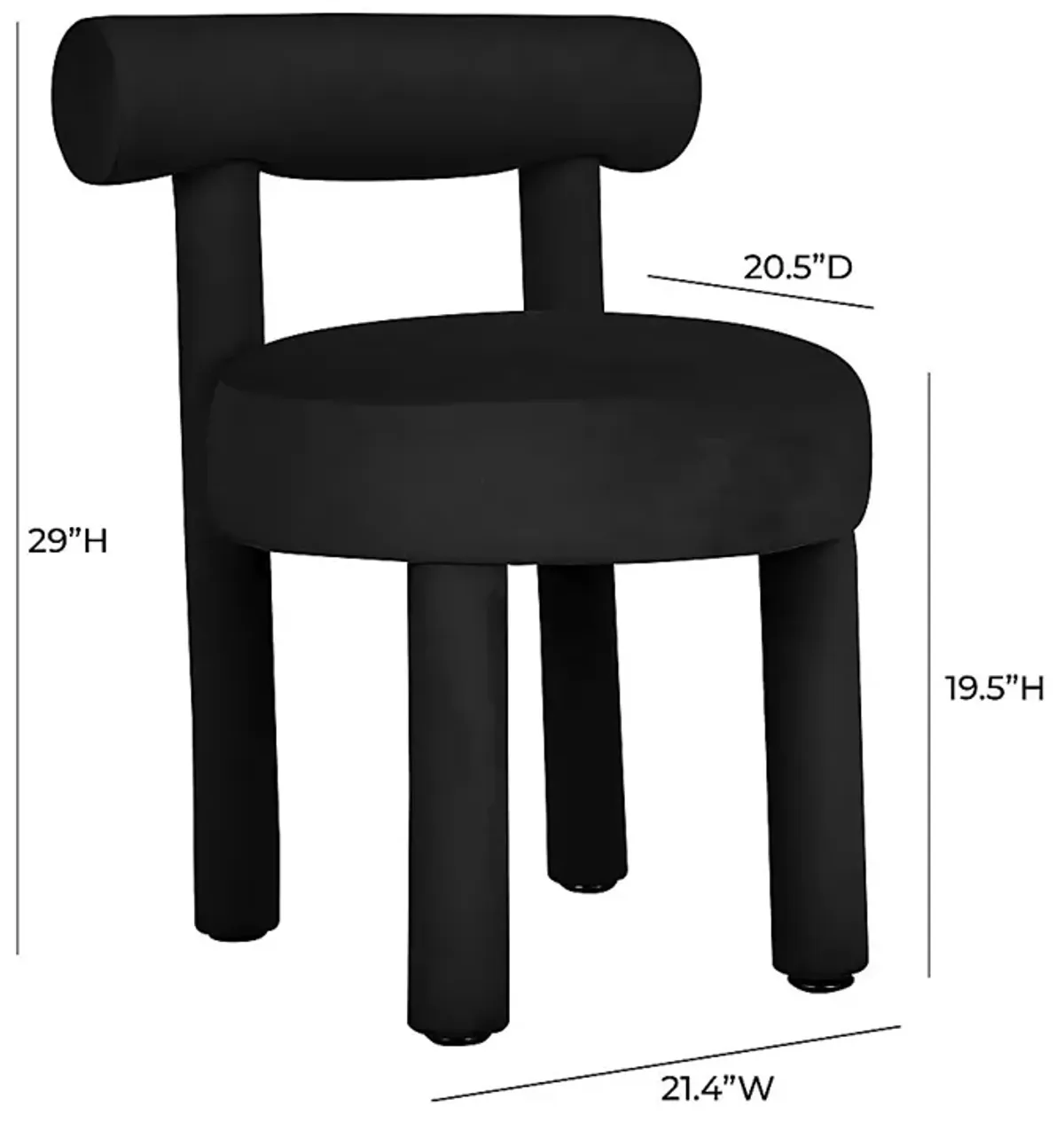 Carmela Ann Black Side Chair