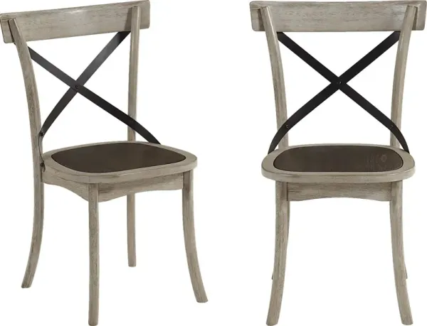 Kenoak Light Brown Dining Chair, Set of 2