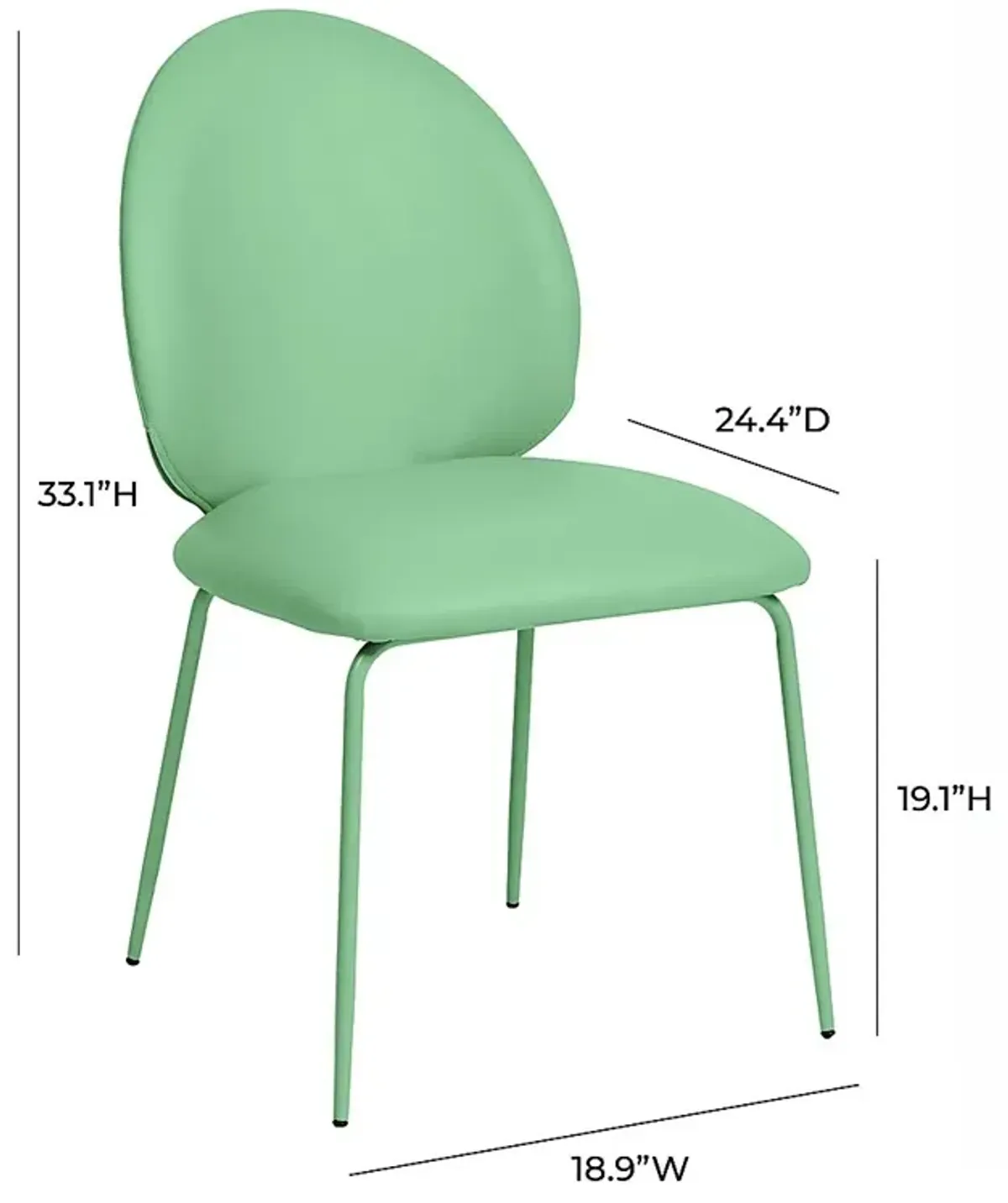 Giammona Green Side Chair, Set of 2