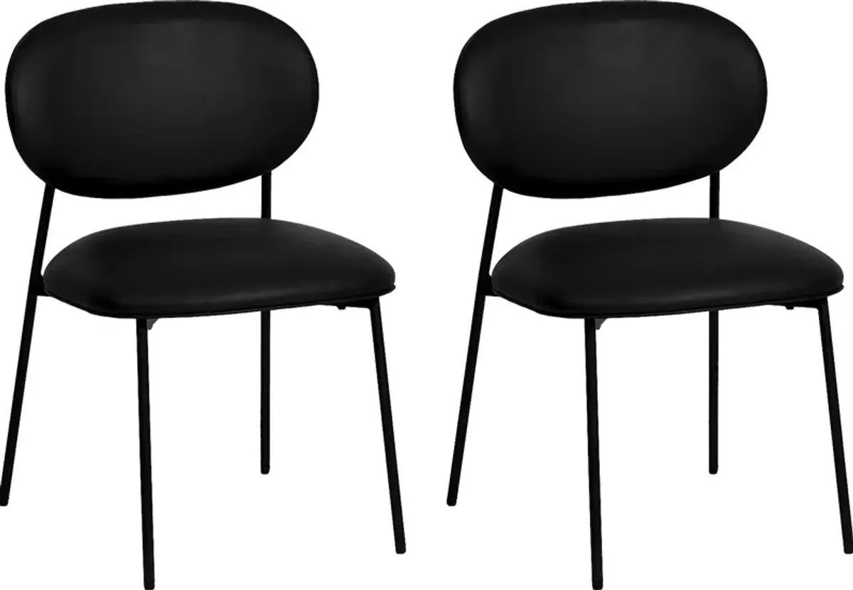 Keloba I Black Side Chair, Set of 2