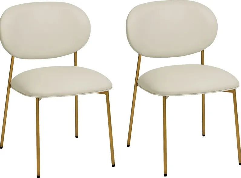 Keloba II Cream Side Chair, Set of 2