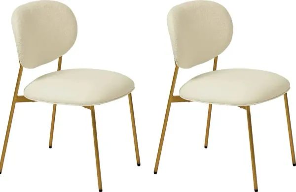 Keloba III Cream Side Chair, Set of 2