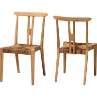 Theriault Brown Dining Chair, Set of 2