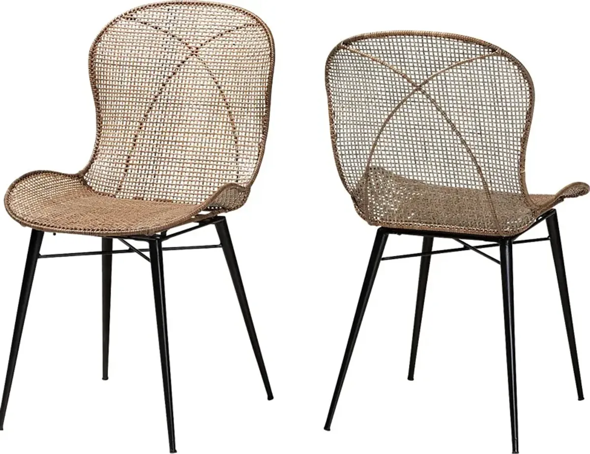 Jouvette Brown Side Chair, Set of 2