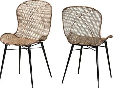 Jouvette Brown Side Chair, Set of 2