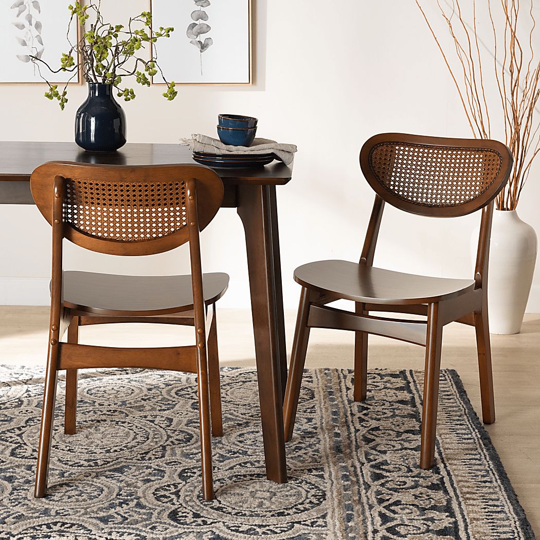 Traminer Walnut Brown Dining Chair, Set of 2