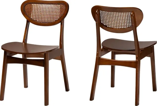 Traminer Walnut Brown Dining Chair, Set of 2