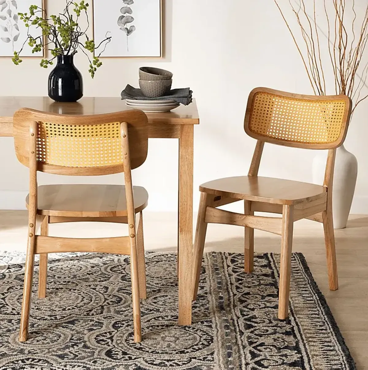 Calcasieu Light Brown Dining Chair, Set of 2