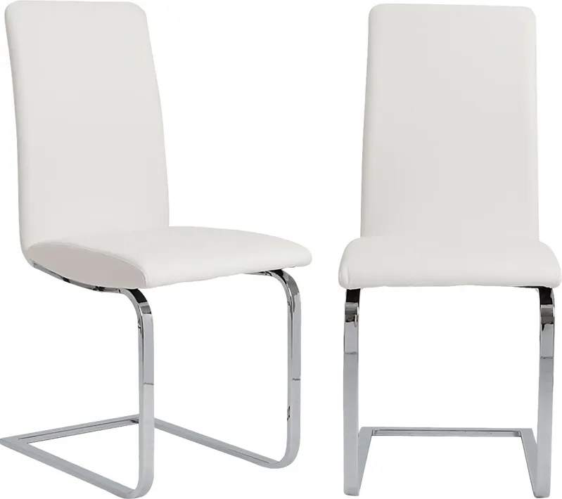 Rosecommon I White Dining Chair, Set of 2