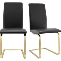 Rosecommon II Black Dining Chair, Set of 2