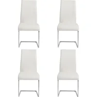 Stiney White Dining Chair, Set of 4