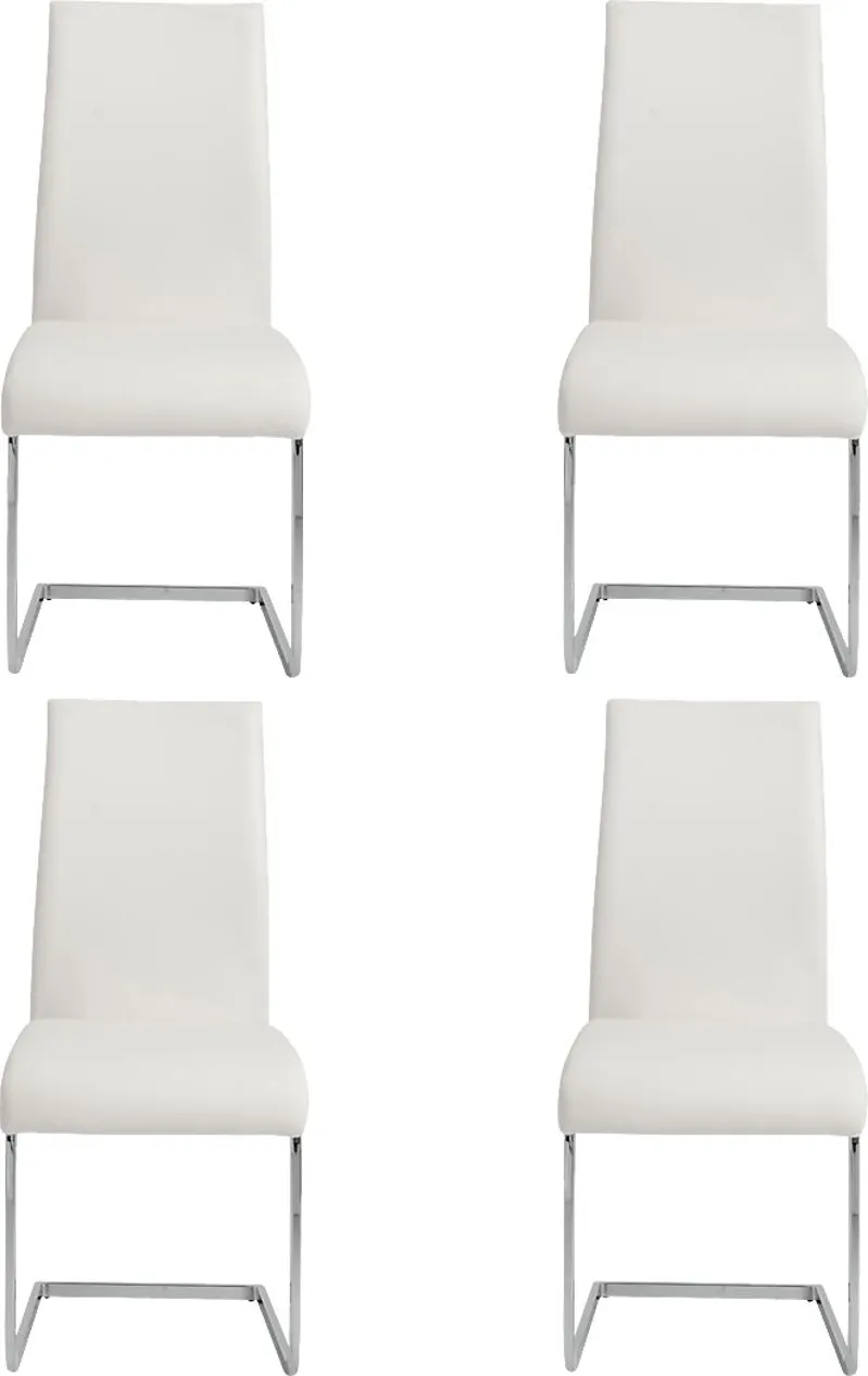 Stiney White Dining Chair, Set of 4