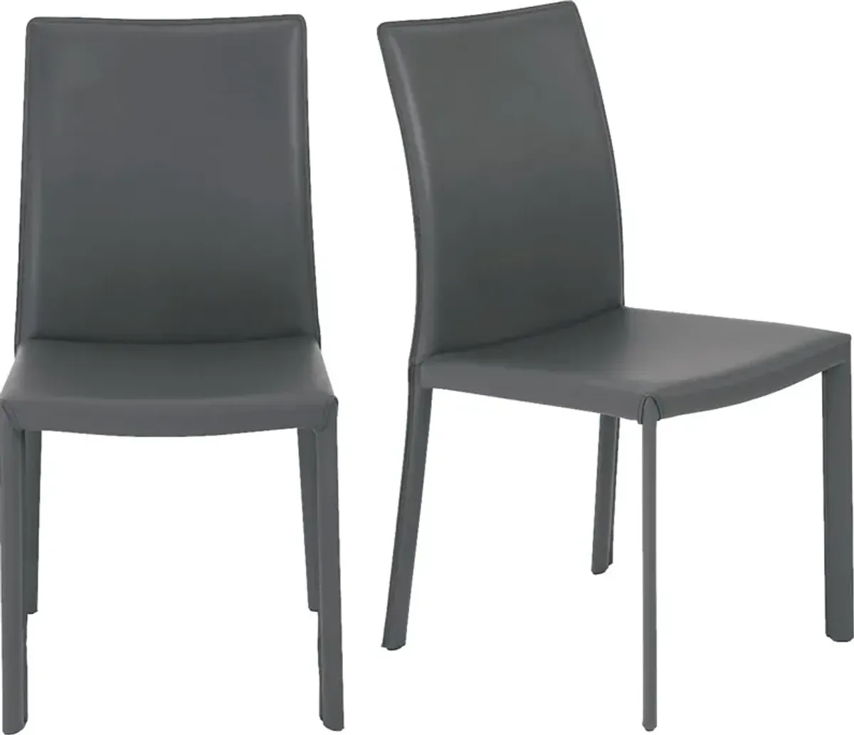 Mahlum Gray Dining Chair, Set of 2