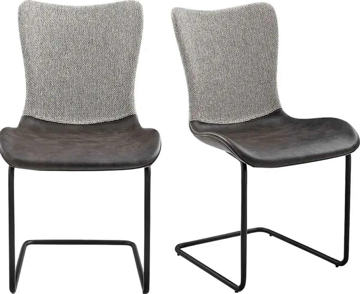 Alewine Dark Gray Dining Chair, Set of 2