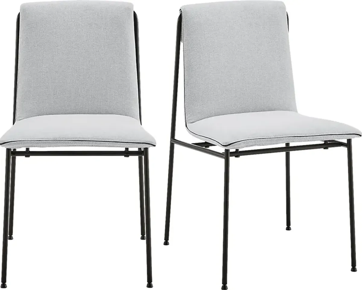 Dagnall Light Gray Dining Chair, Set of 2