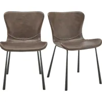 Daigle Brown Dining Chair, Set of 2