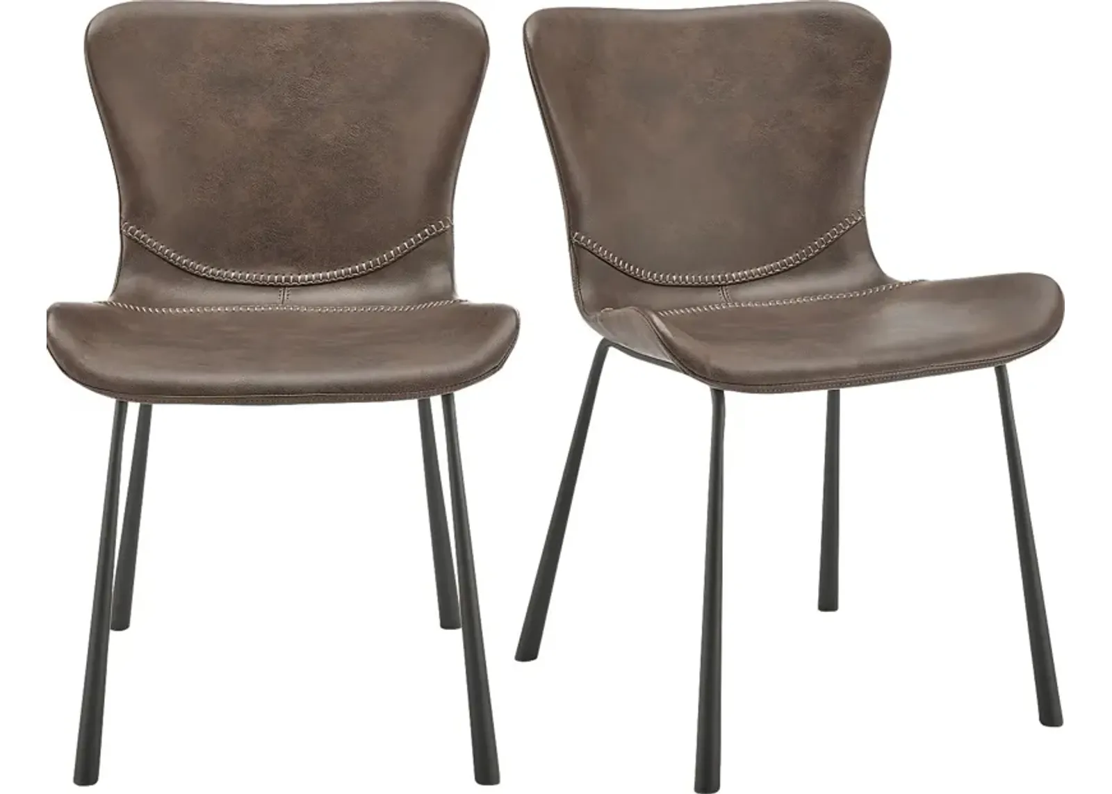 Daigle Brown Dining Chair, Set of 2