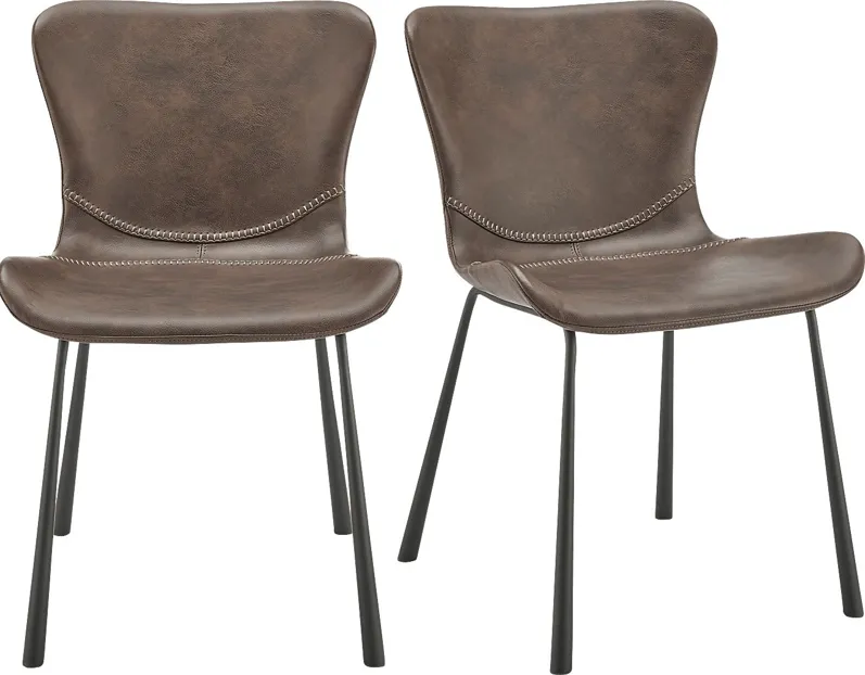 Daigle Brown Dining Chair, Set of 2