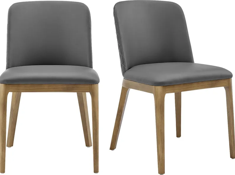 Whelon Gray Dining Chair, Set of 2