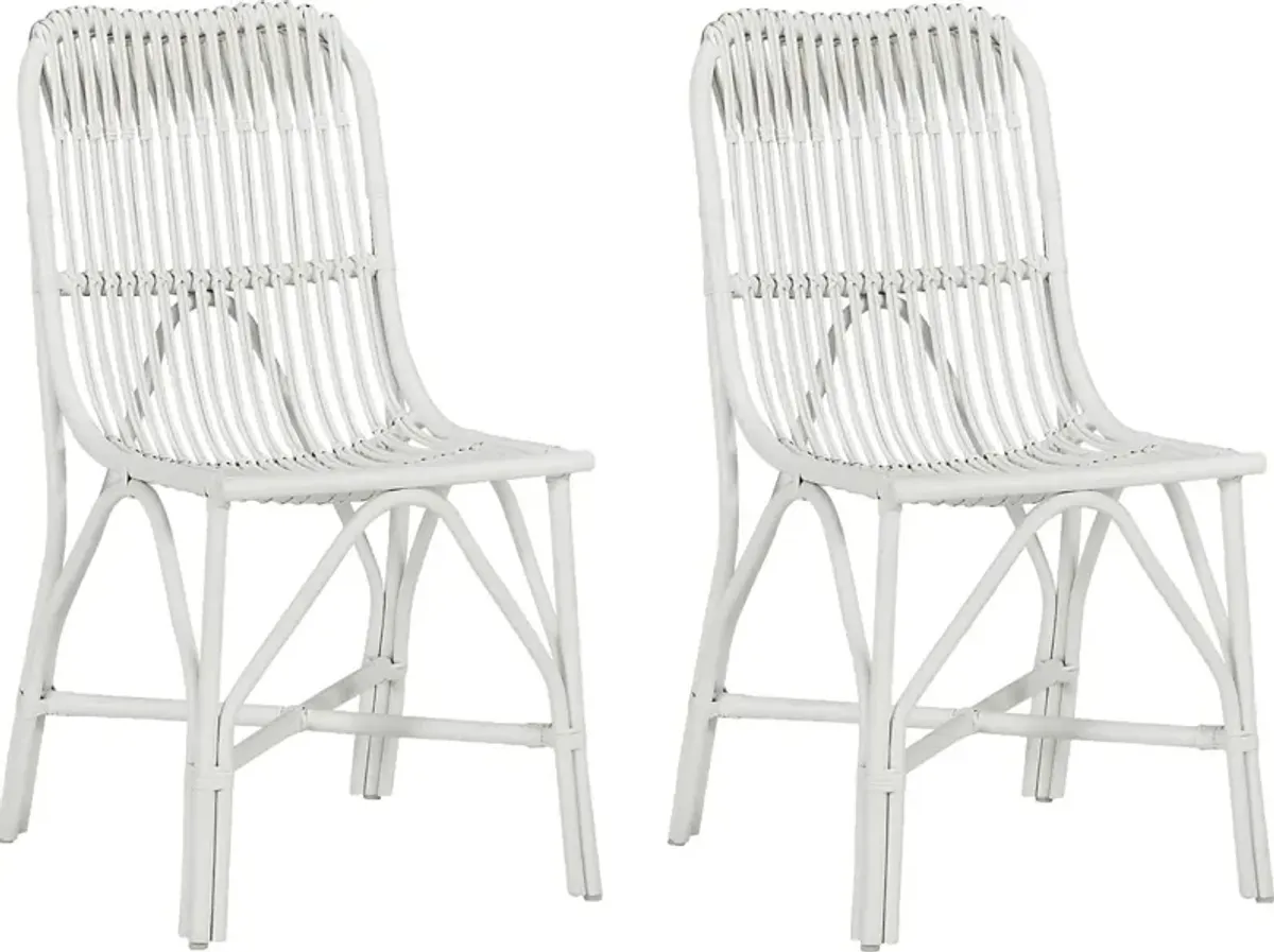 Timarand White Dining Chair, Set of 2