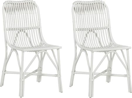 Timarand White Dining Chair, Set of 2