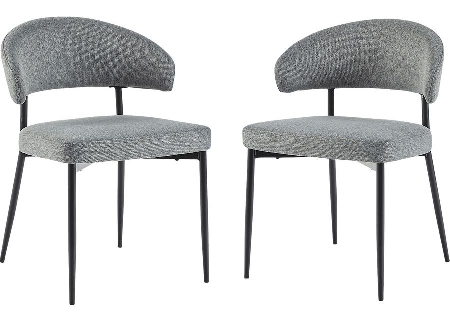 Vreeland Charcoal Side Chair, Set of 2