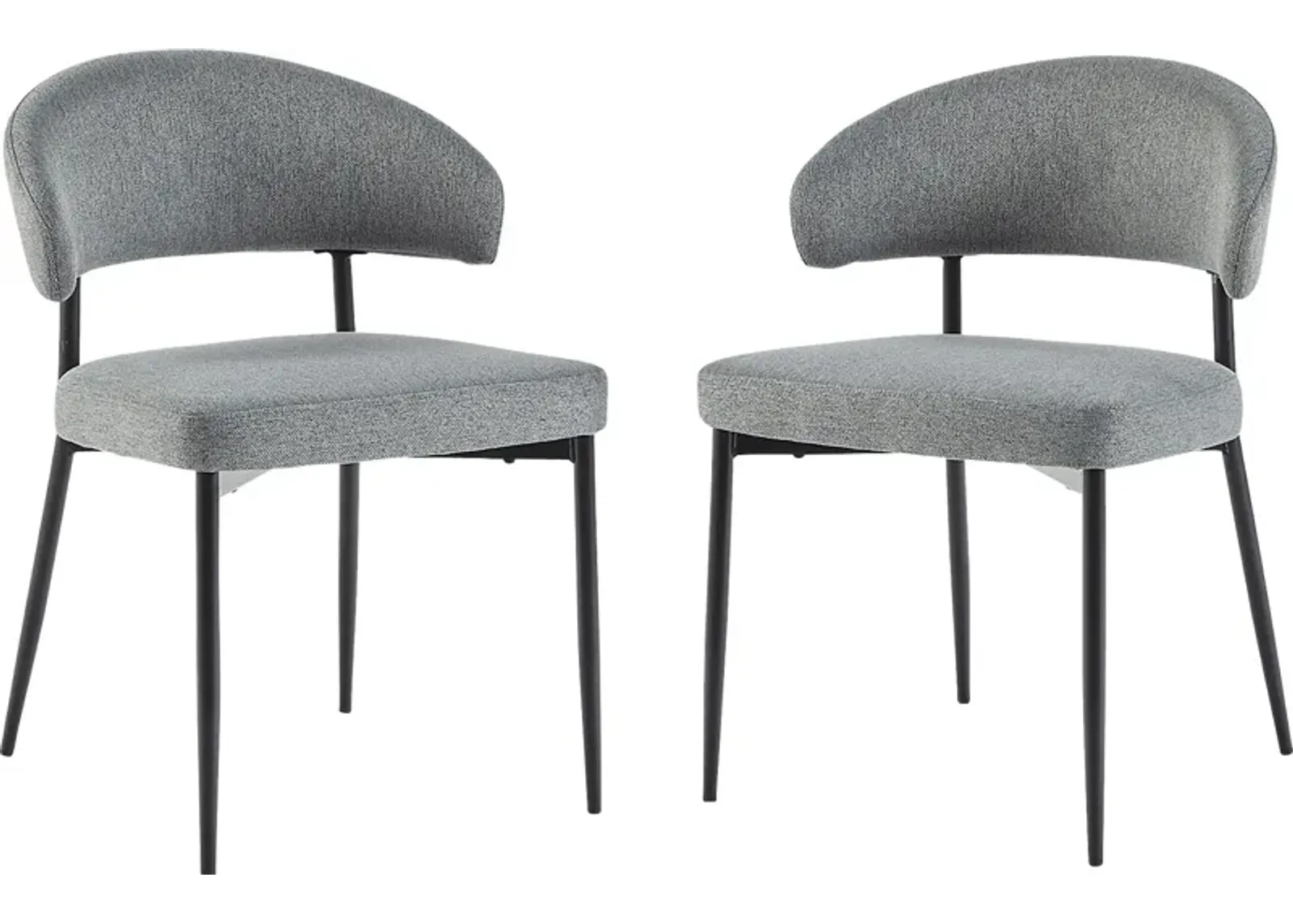 Vreeland Charcoal Side Chair, Set of 2