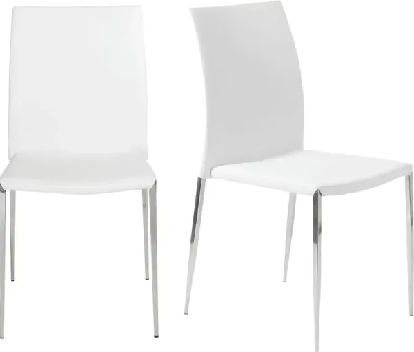 Aracobra White Dining Chair, Set of 2